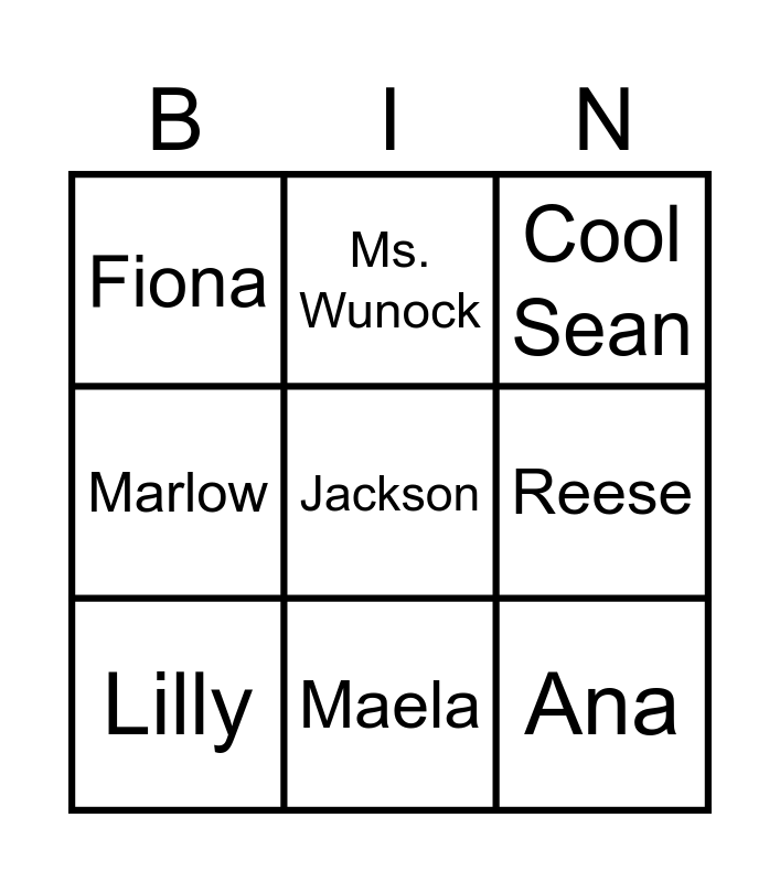 Warrior watch Bingo Card