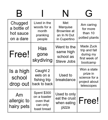 [SWIRL] Icebreaker Bingo Card
