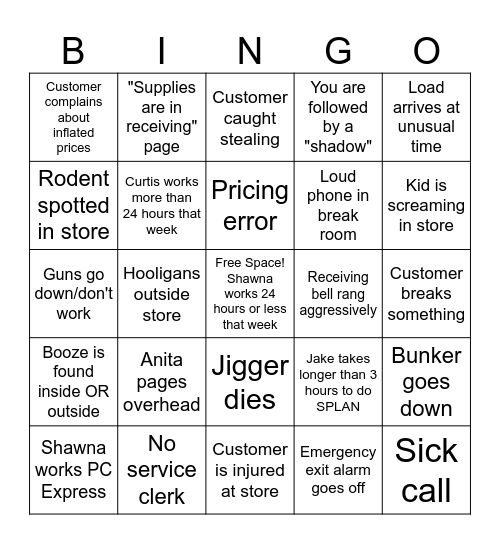 King's Weekly Bingo! (Thursday to Wednesday) Bingo Card