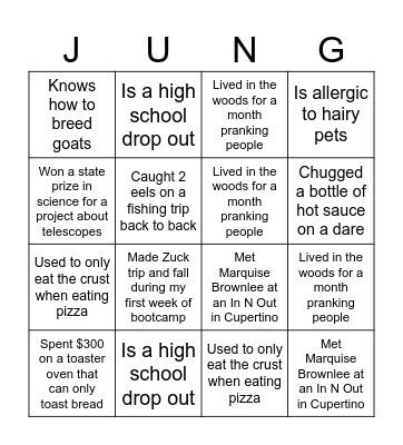 [SWIRL] Icebreaker Bingo Card