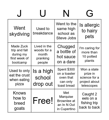 [SWIRL] Icebreaker Bingo Card