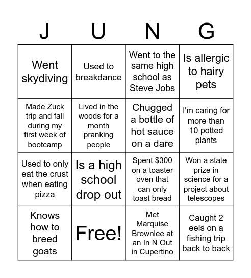 [SWIRL] Icebreaker Bingo Card