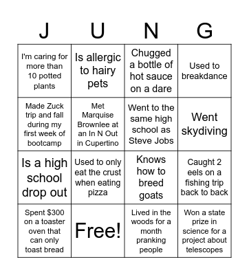 [SWIRL] Icebreaker Bingo Card