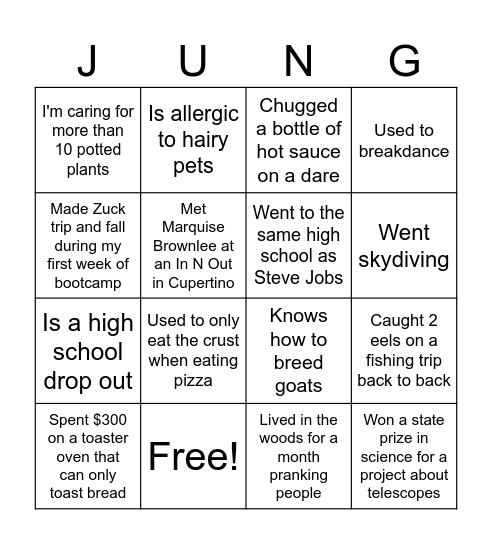 [SWIRL] Icebreaker Bingo Card