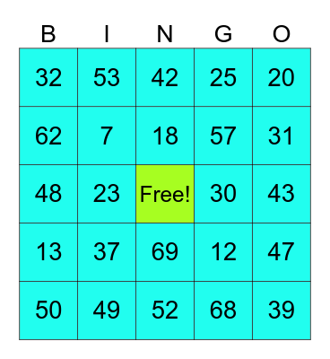 Safehaven Summer Games Bingo Card