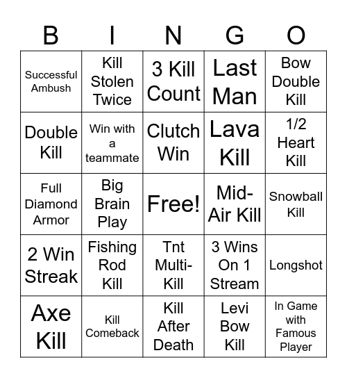 MCC Island Sky Battle (Malickite's Card) Bingo Card