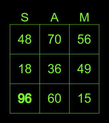 29/08/2023 Bingo Card