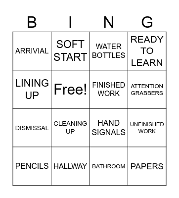 Room 204 BINGO Card