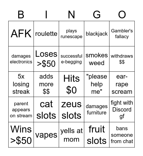 Bossman Bingo Card