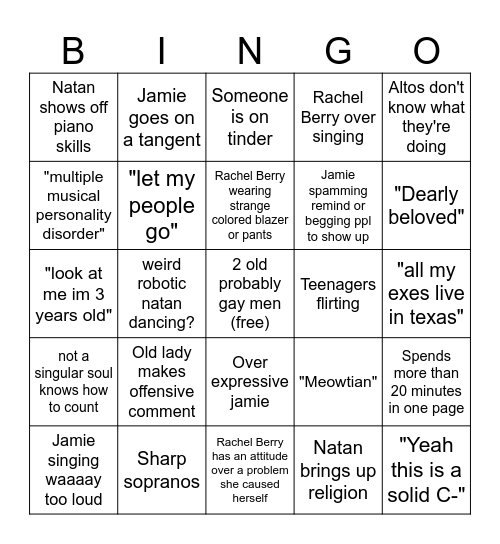 VIP Bingo Card