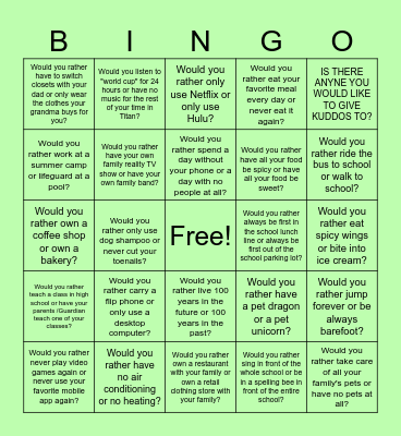 CSULA Bingo Card