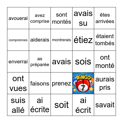 Le Bingo des conjugaisons Bingo Card