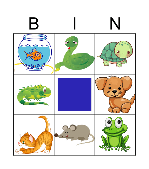 Pets Bingo Card