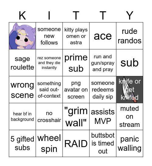 subtember bingo Card