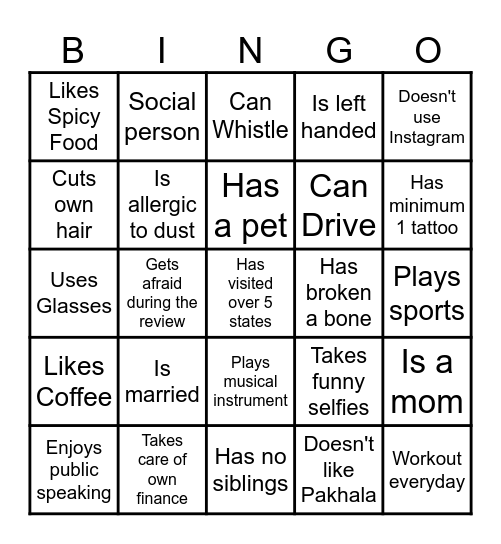 Get Ready to Shout Out Bingo Card