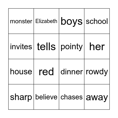 Inside Mary Elizabeth's House Bingo Card