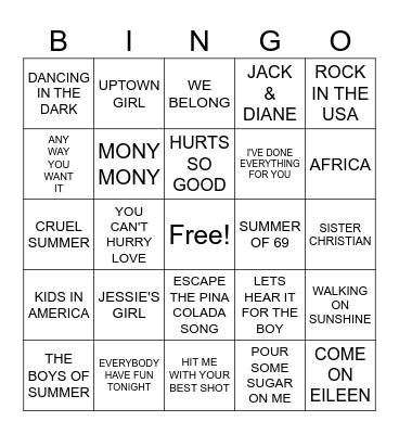 LEGENDS #1 Bingo Card