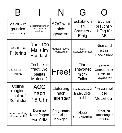 MaWi Bingo Card