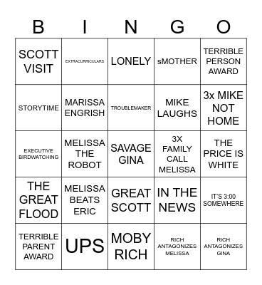 DENVER MACHINE Bingo Card