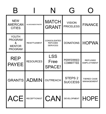 LSS Bingo Card