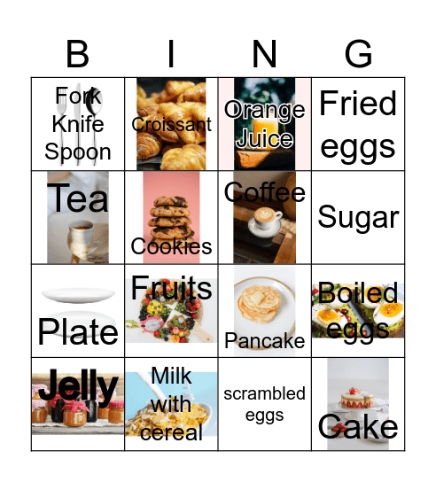 Breakfast Bingo Card