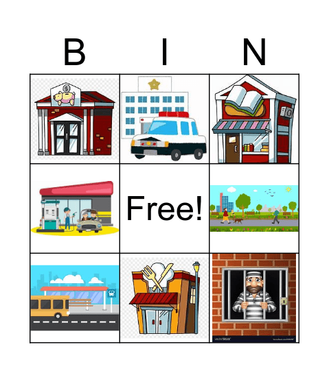 Places Bingo Card