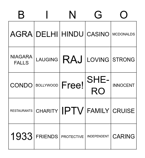 MOHINI'S 90th BIRTHDAY Bingo Card