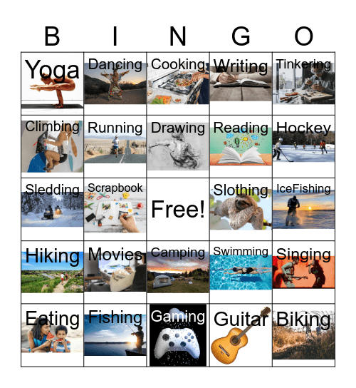 Hobbies Bingo Card