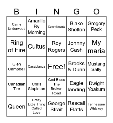 0923 Gm 4 Trivia & Music Line under N & 0 Bingo Card