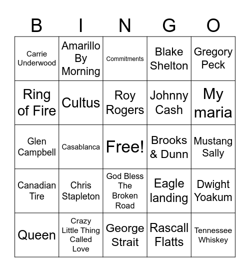 0923 Gm 4 Trivia & Music Line under N & 0 Bingo Card