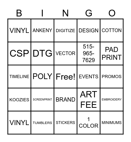 BNI - QB STUDIOS Bingo Card