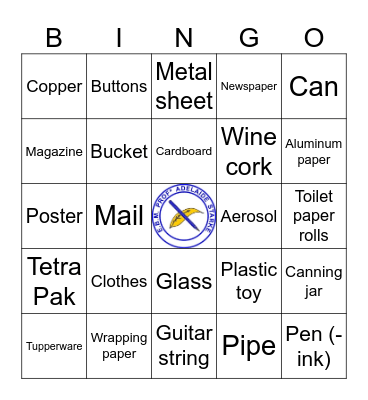 RECYCLING Bingo Card