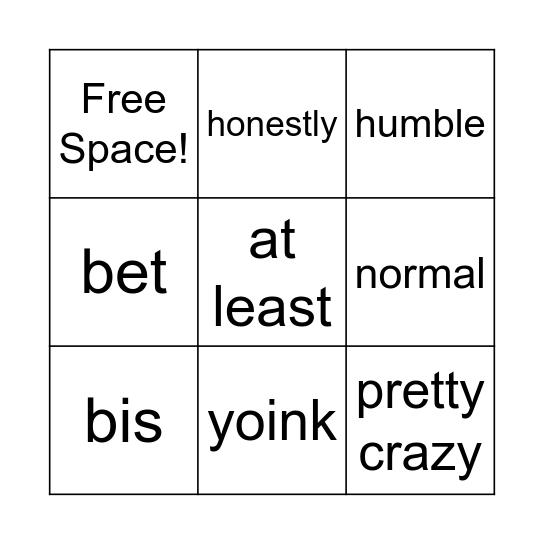 repoze stream Bingo Card