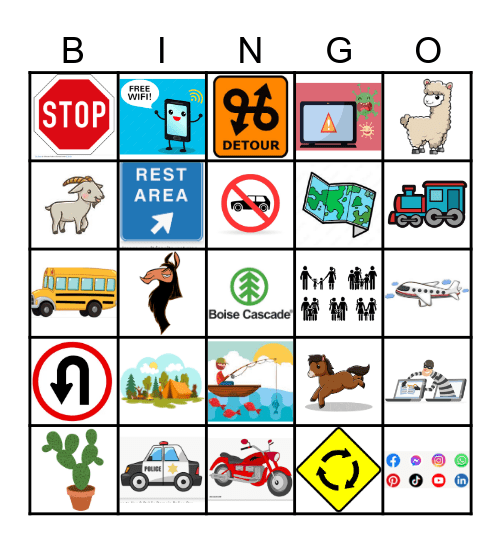 ROAD TRIP BINGO Card