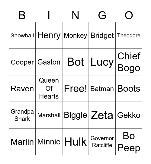 01Mon815 - Rocky Bingo Card