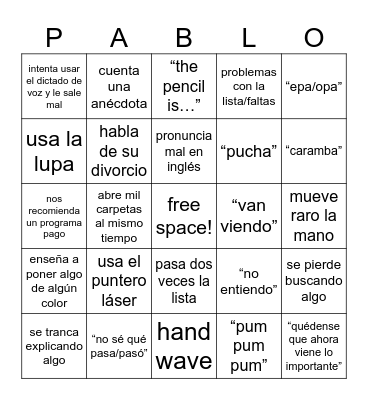 Herramientas Informáticas Bingo Card