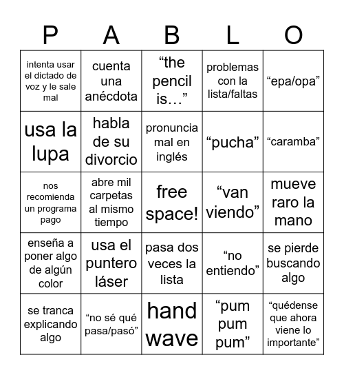 Herramientas Informáticas Bingo Card