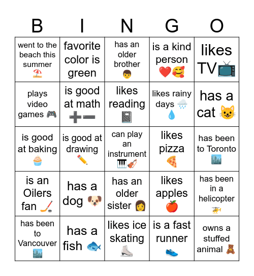 FIND SOMEONE WHO: Bingo Card