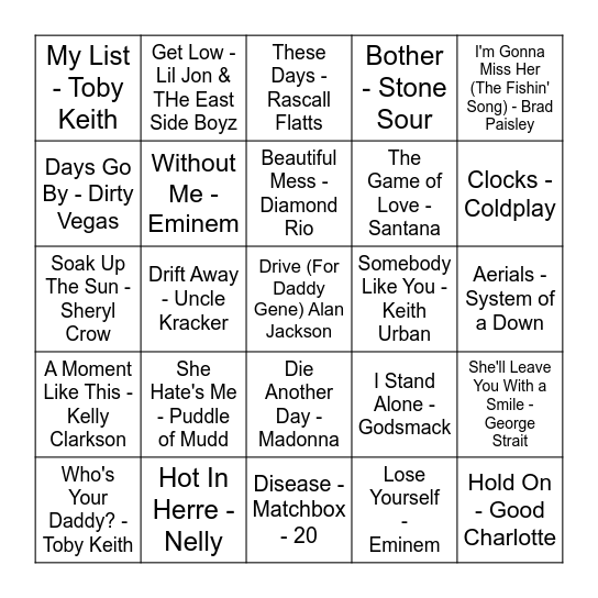 Happy 21st Bingo Card