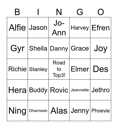 Answer Sheet Bingo Card