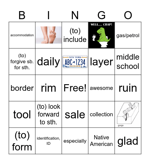 Kl. 08 - Introduction Bingo Card