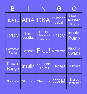 Dia-Bingo Card