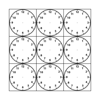 What Time is It? Bingo Card