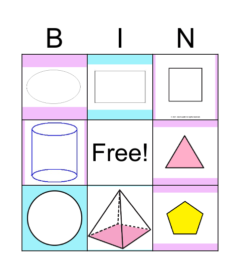 คณิตศาสตร์ ป.1 รูปทรง Bingo Card