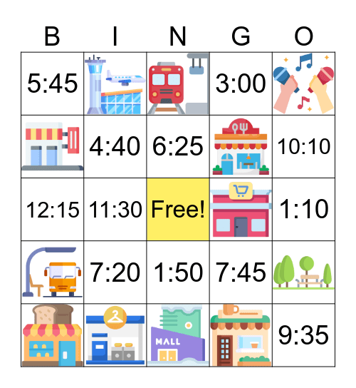 Grade 2 Lesson 5 Part 2 Bingo Card