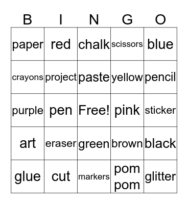 Ilana's 6th Birthday Party Bingo Card