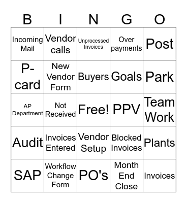 AP Bingo  Bingo Card