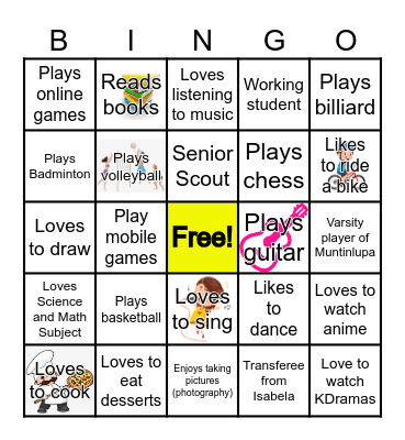 Getting to Know Each Other Bingo Card