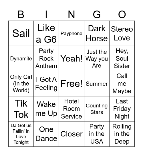 2010's Round 1 Bingo Card