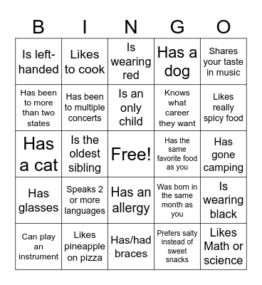 Icebreaker Bingo: Find Someone Who Bingo Card